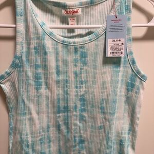 Cat & Jack Aqua Tie-Dye Tank Top
